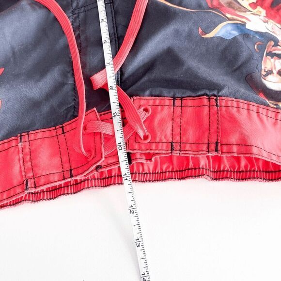 Captain Morgan Mens Drawstring Board Shorts Swimming Trunks Red Black Small - Picture 7 of 9